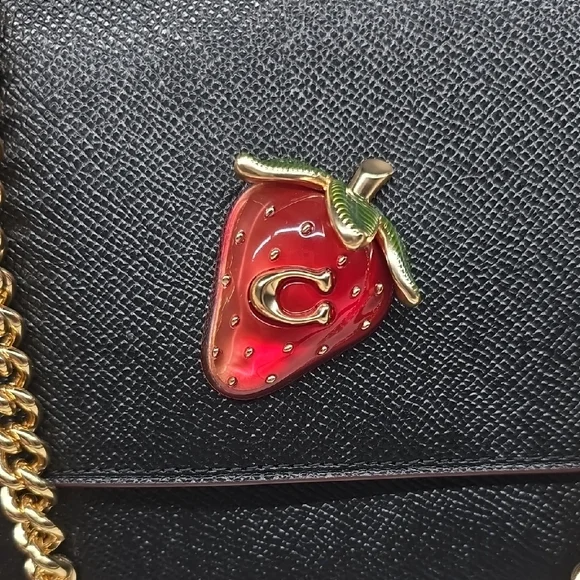 Coach Klare Strawberry Crossbody Bag with Gold Details - Picture 3 of 14
